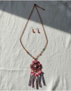 Conjunto Collar Aros Largo...