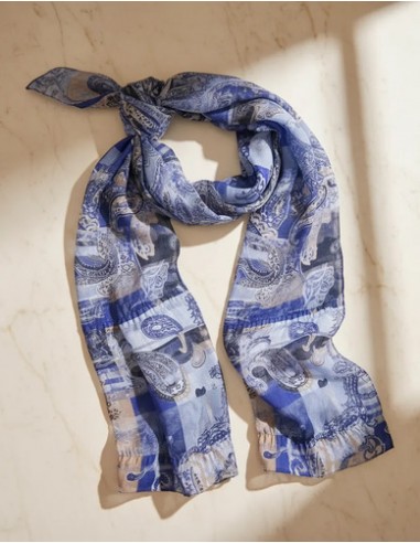 Chalina Rayada Azul Beige Foulards...
