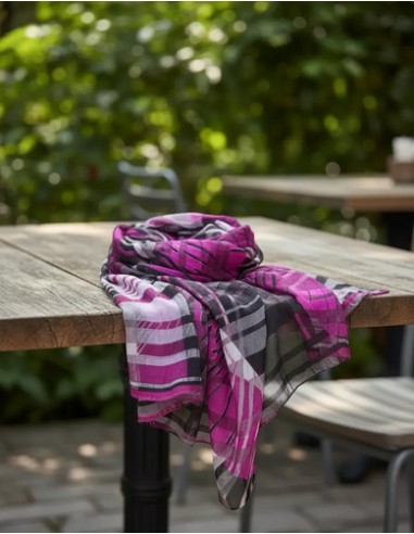 Chalina Fucsia Rayada Foulards...