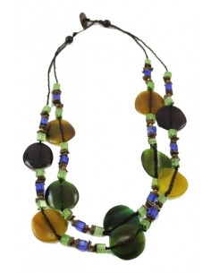 Collar Circulos Verde Ambar... 2