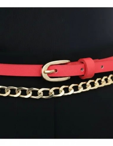 Cinto Rojo Con Cadena Diseños...