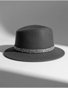 Sombrero Fedora Gris Cinta... 2