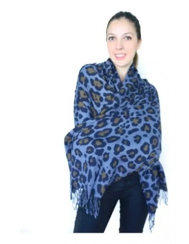 Pashmina Atigrada Azul Italianas...