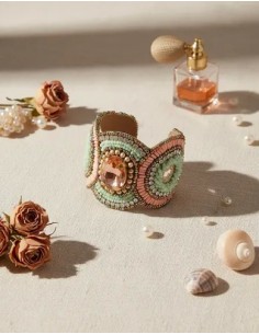 Brazalete Ancho Rosa Con...