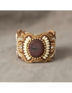 Brazalete Ancho Beige...
