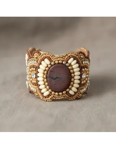 Brazalete Ancho Beige Moztacillas Con...