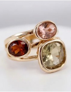 Anillo Piedras Cuadrado...