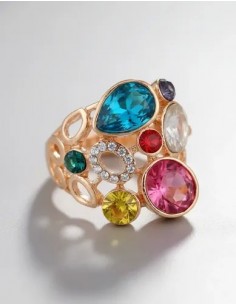 Anillo Piedras Multicolor...