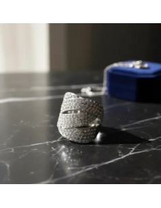 Anillo Con Strass Plateado... 2