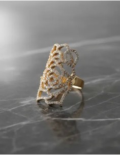 Anillo Dorado Calado Con...