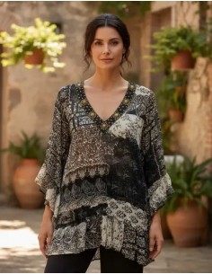 Camisola Blusa Estampada...
