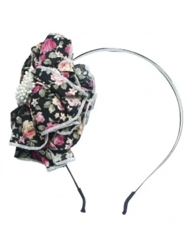 Vincha Velvet Tiara Arreglo Floreado...