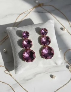 Par De Aros Largos Violeta... 2