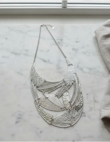 Collar Figuras Plateado Fiesta Plateado