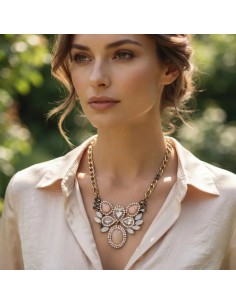 Collar Metal Dorado Piedras... 2