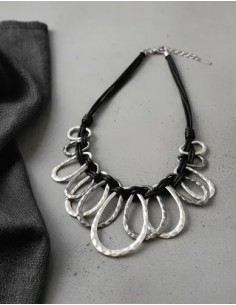 Collar Ovalos Cuerda Metal...