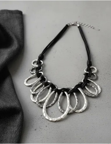 Collar Ovalos Cuerda Metal Importados...