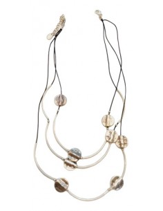 Collar Cuero Metal Dijes...