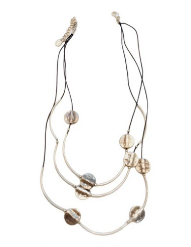 Collar Cuero Metal Dijes Redondo...