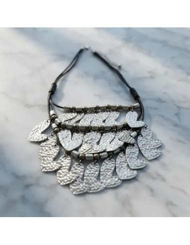 Collar Chapado Metal Plateado...