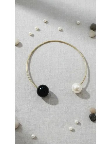 Collar Circulo 2 Simil Perlas Corto...