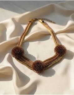 Collar Metal 3 Flores...