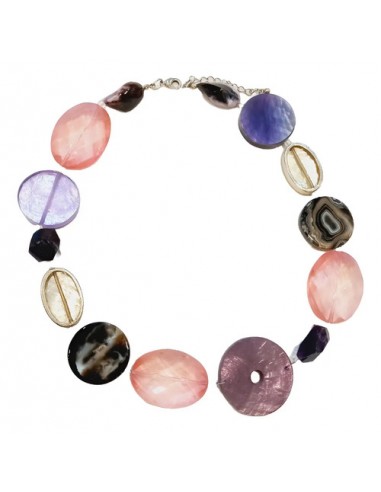 Collar Largo De Piedras Redondo...