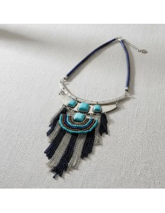 Collar Metálico Con Piedras...