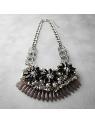 Collar Flor De Piedras Importado