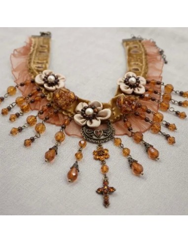 Collar Gargantilla Tela C/ Cruz...