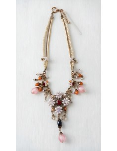 Collar Corto Flor C/ Perlas...