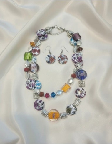 Conjunto Collar Aros Piedras C/...