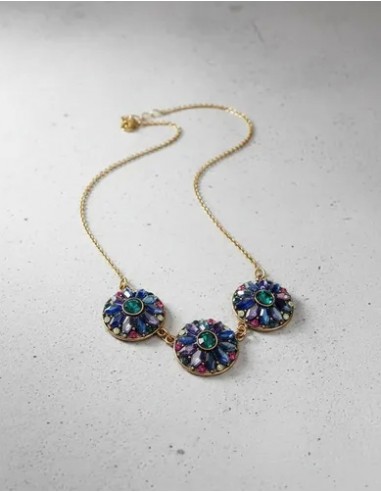 Collar Redondo 3 Dijes Violeta...