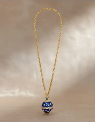 Collar C/ Dije Azul Largo Importado Azul