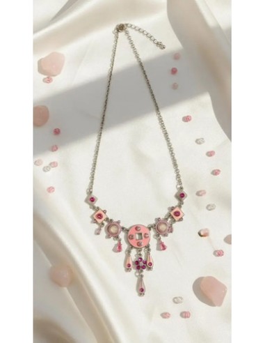 Collar Metal Redondo Rosa Importado Rosa