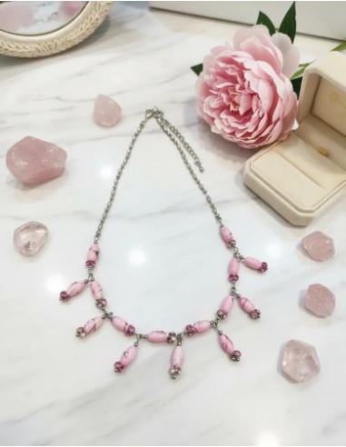 Collar Simil Perlas Atravesadas Metal...