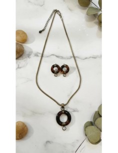 Conjunto Collar Aros Piedra...