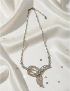 Collar Corto Hoja Strass...
