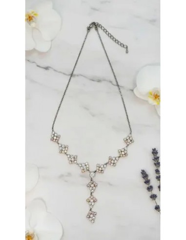 Collar V Piedras Strass Detalle...