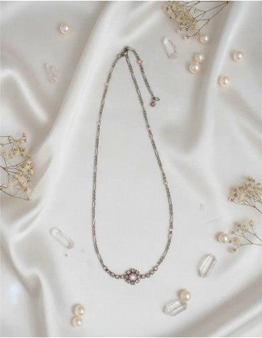 Collar Con Dije Redondo Strass Corto...
