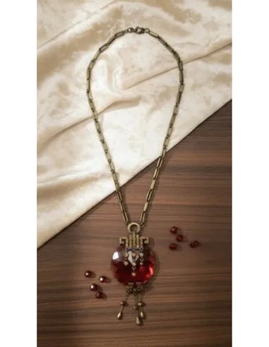 Collar Dije Piedra Roja Importado...