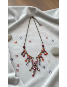Collar Luna Con Flores...
