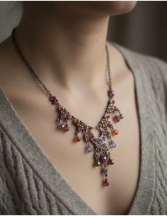 Collar Luna Con Flores... 2