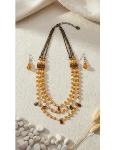 Conjunto Collar Aros Simil...