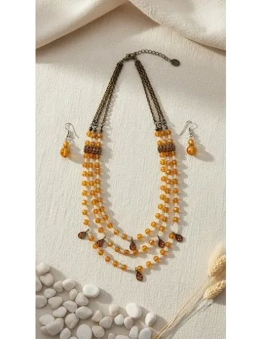 Conjunto Collar Aros Simil Perlas...