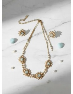 Conjunto Collar Aros Simil...