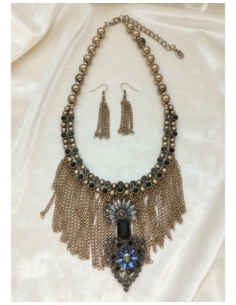 Conjunto Collar Aros Simil...