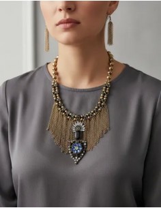Conjunto Collar Aros Simil... 2