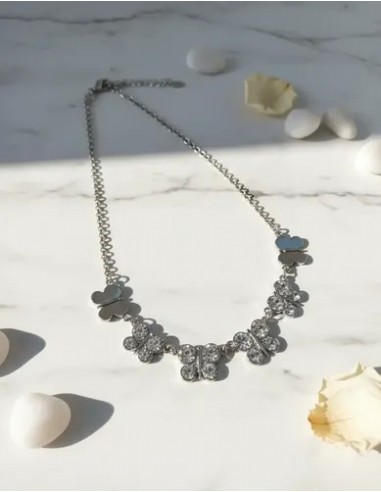 Collar Metal Mariposas Importado...
