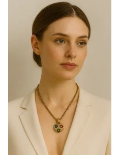 Collar Corazón Con Flores... 2